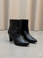 Shiny Black Ankle Boots