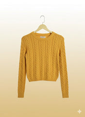 Yellow knitted Sweater