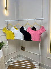 Backless Padded Rib Top