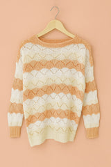 STRIPED LONG-SLEEVED SWEATER