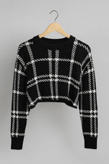 CHECKED KNITWEAR SWEATER