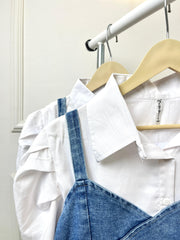 Denim Peplum Top (001)