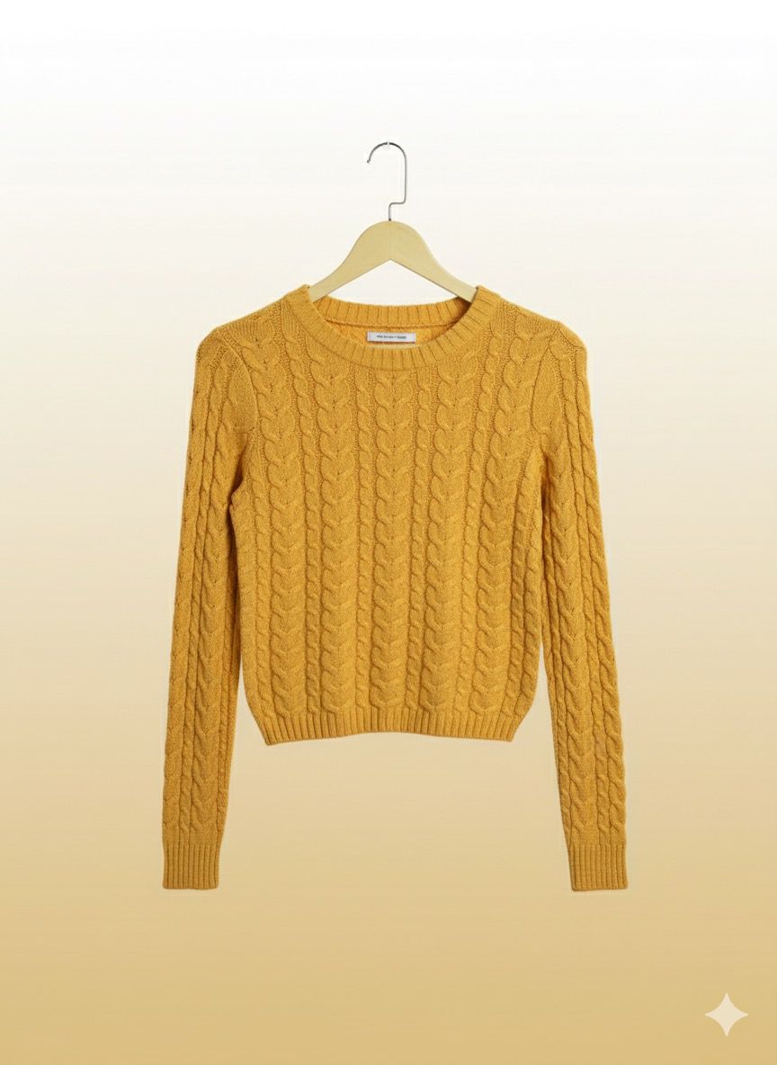 Yellow knitted Sweater