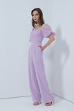 Lavender Wide Leg Trouser (with Pockets)