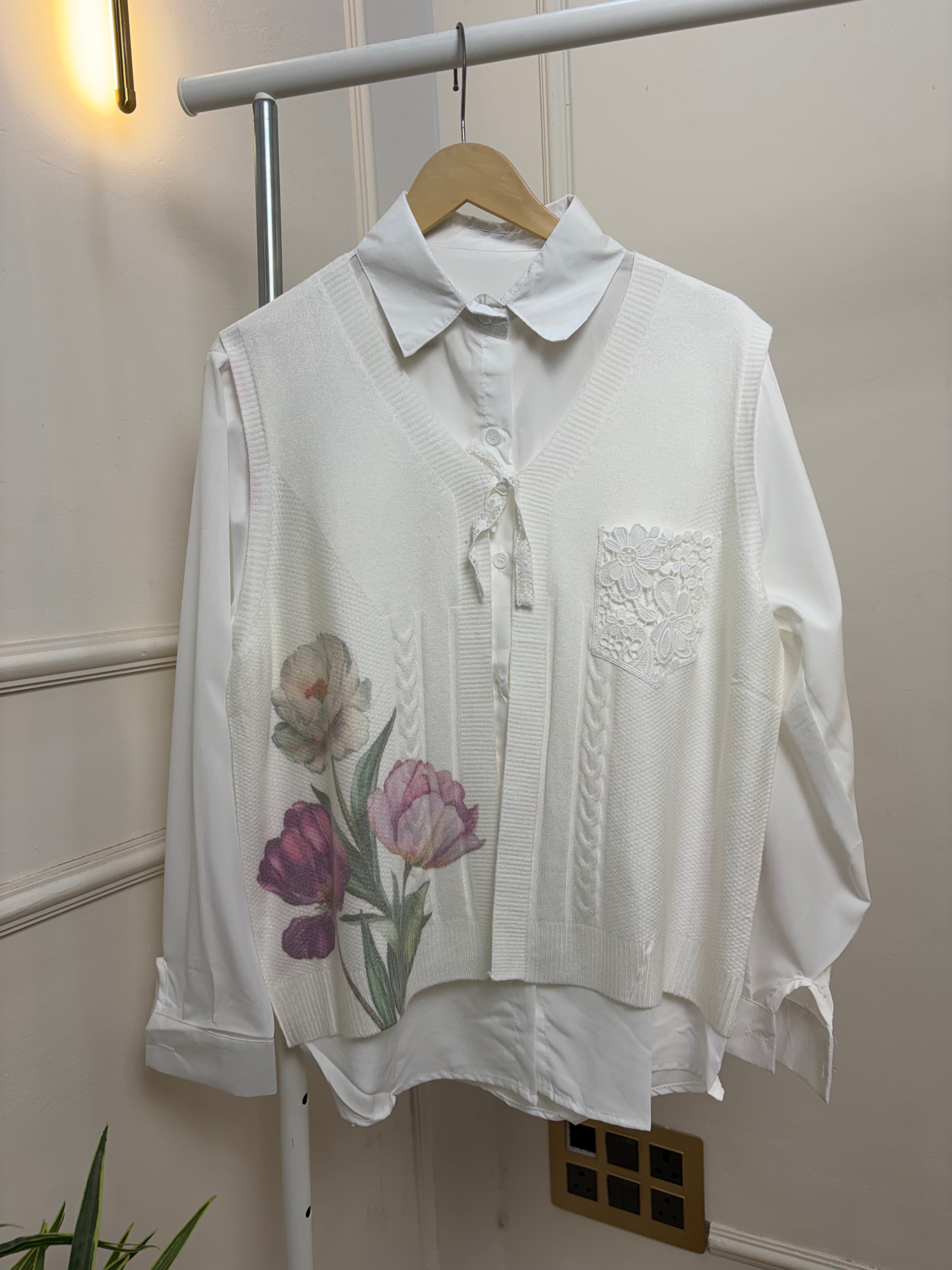 White Shirt With Shrug