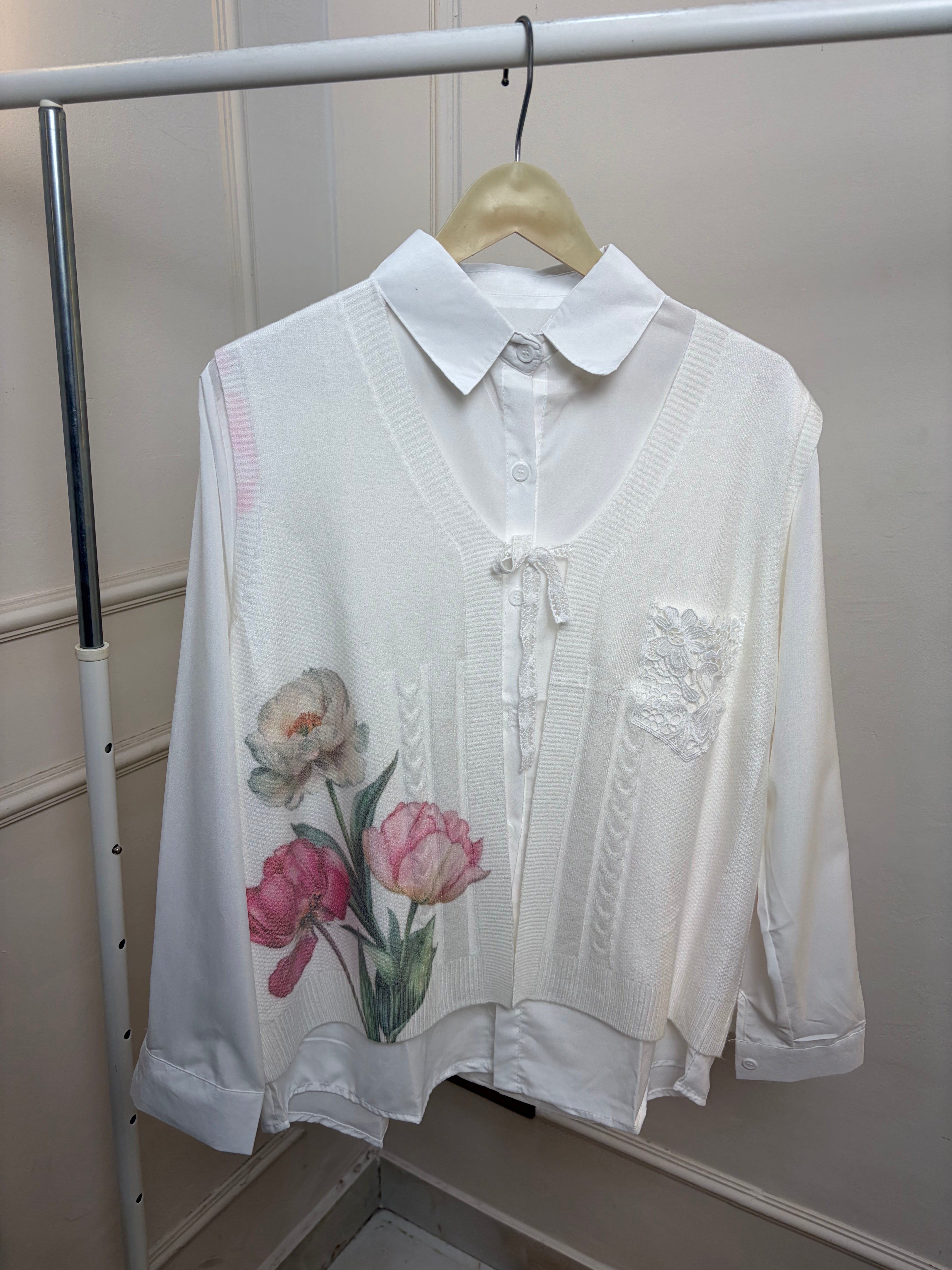 White Shirt With Shrug