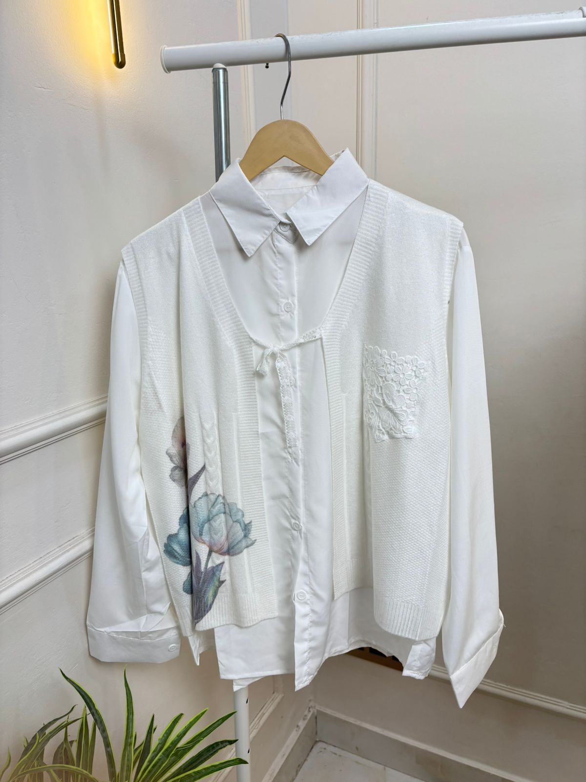 White Shirt With Shrug