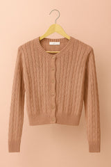 WILD FABLE CABLE KNIT CROPPED CARDIGAN