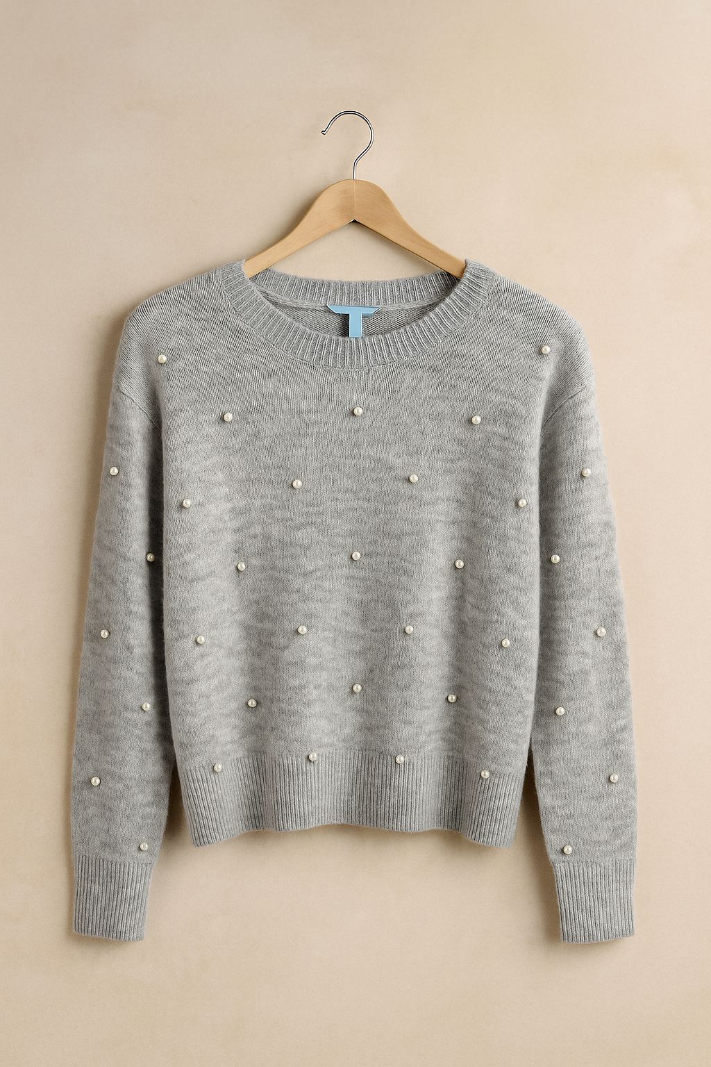 PEARL-EMBELLISHED SWEATER